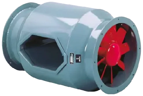 Ventilateurs hélicoïdes tubulaires extraction gaz chauds série TET